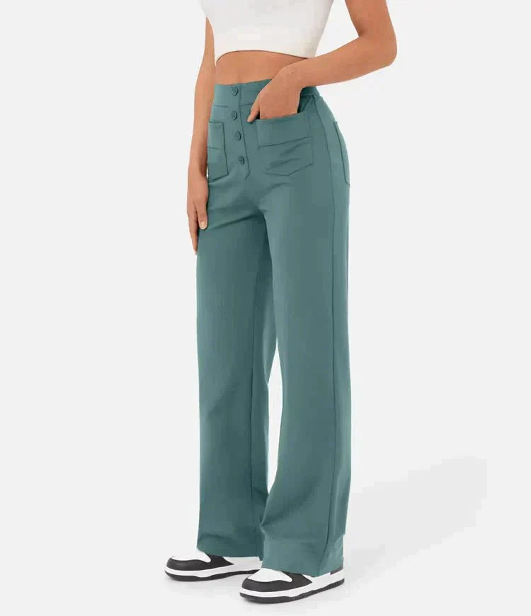 Merle | Elegante Damenhose gerade mit elastischem Bund