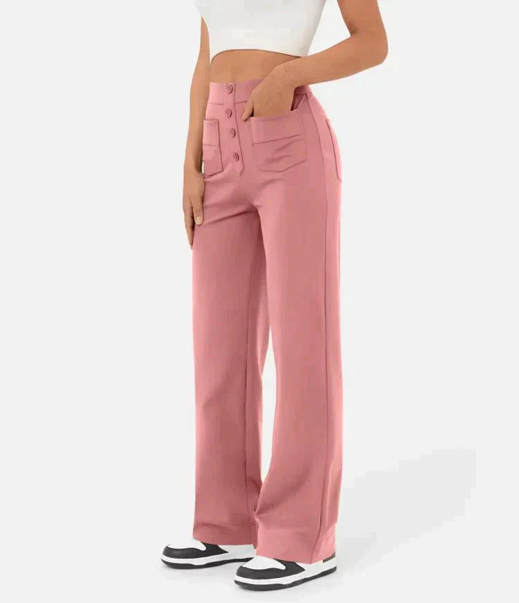 Merle | Elegante Damenhose gerade mit elastischem Bund