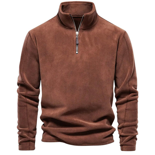 Stefan | Herren Sweatshirt mit Stehkragen und Reißverschluss