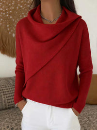 Waldtraut | Asymmetrischer Wickel-Pullover mit Schalkragen für Damen