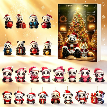 Wenche | Adventskalender Weihnachtsgeschenke Panda Anhänger Set