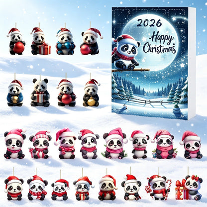 Wenche | Adventskalender Weihnachtsgeschenke Panda Anhänger Set