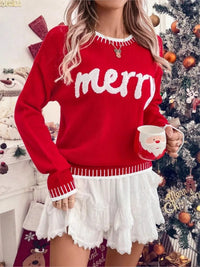 Rita | Weihnachtspullover mit Stickprint