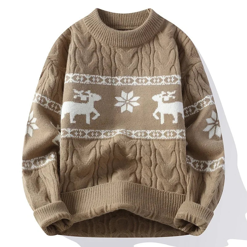 Colby | Weihnachtspullover Rentier Norwegermuster Herren