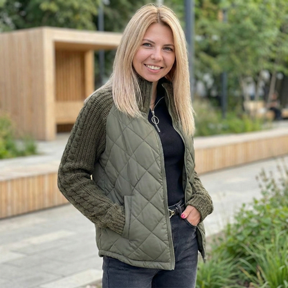 Ronja | Winterjacke für Damen, gestepptes Patchwork-Design