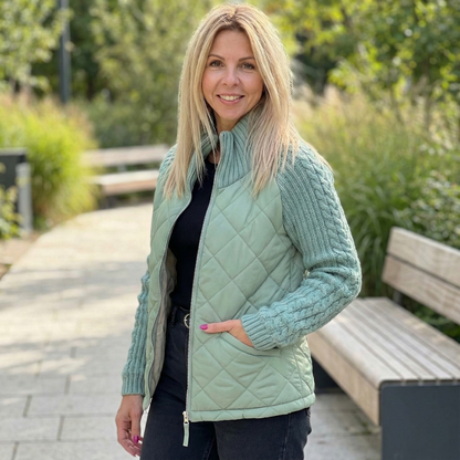 Ronja | Winterjacke für Damen, gestepptes Patchwork-Design