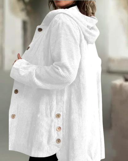 Nannika | Offene Lange Strickjacke mit Taschen für Damen