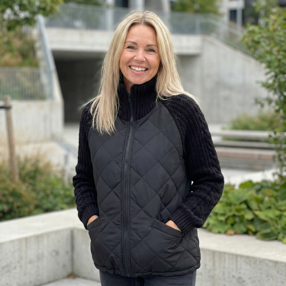 Ronja | Winterjacke für Damen, gestepptes Patchwork-Design
