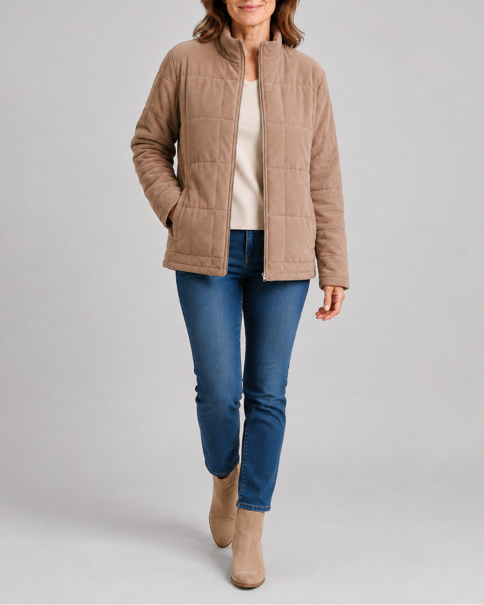 Journey | Gesteppte Jacke mit Stehkragen für Damen