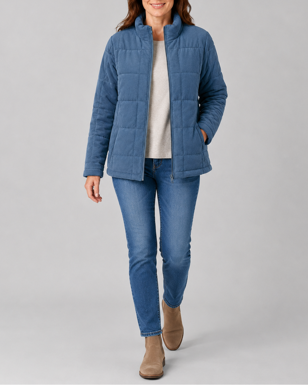 Journey | Gesteppte Jacke mit Stehkragen für Damen