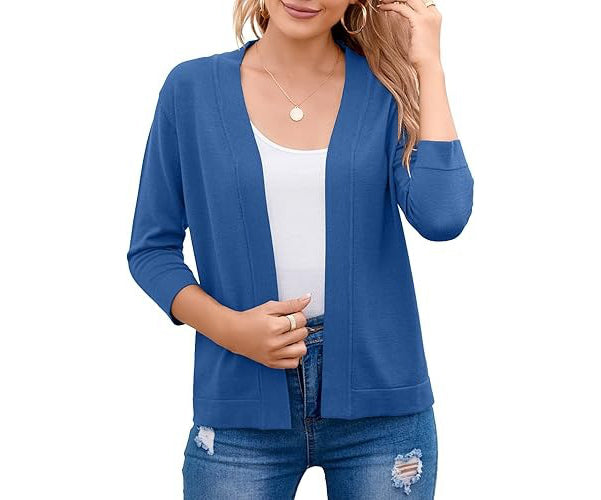 Asta | Damen Kurze Strickjacke mit offenem Schnitt