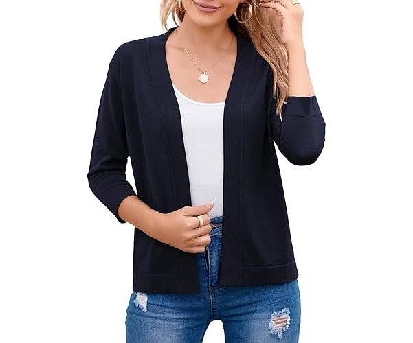 Asta | Damen Kurze Strickjacke mit offenem Schnitt