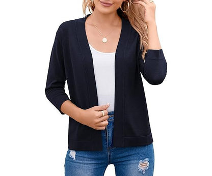 Asta | Damen Kurze Strickjacke mit offenem Schnitt