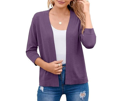 Asta | Damen Kurze Strickjacke mit offenem Schnitt