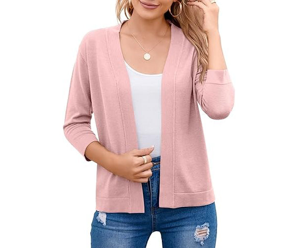 Asta | Damen Kurze Strickjacke mit offenem Schnitt