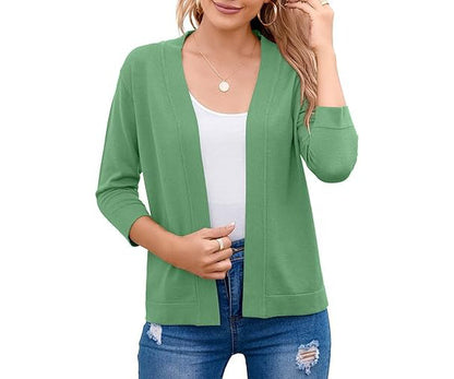 Asta | Damen Kurze Strickjacke mit offenem Schnitt