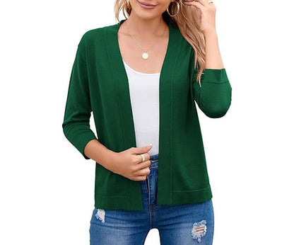 Asta | Damen Kurze Strickjacke mit offenem Schnitt