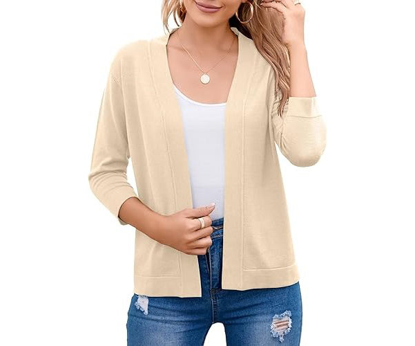 Asta | Damen Kurze Strickjacke mit offenem Schnitt