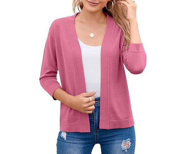 Asta | Damen Kurze Strickjacke mit offenem Schnitt
