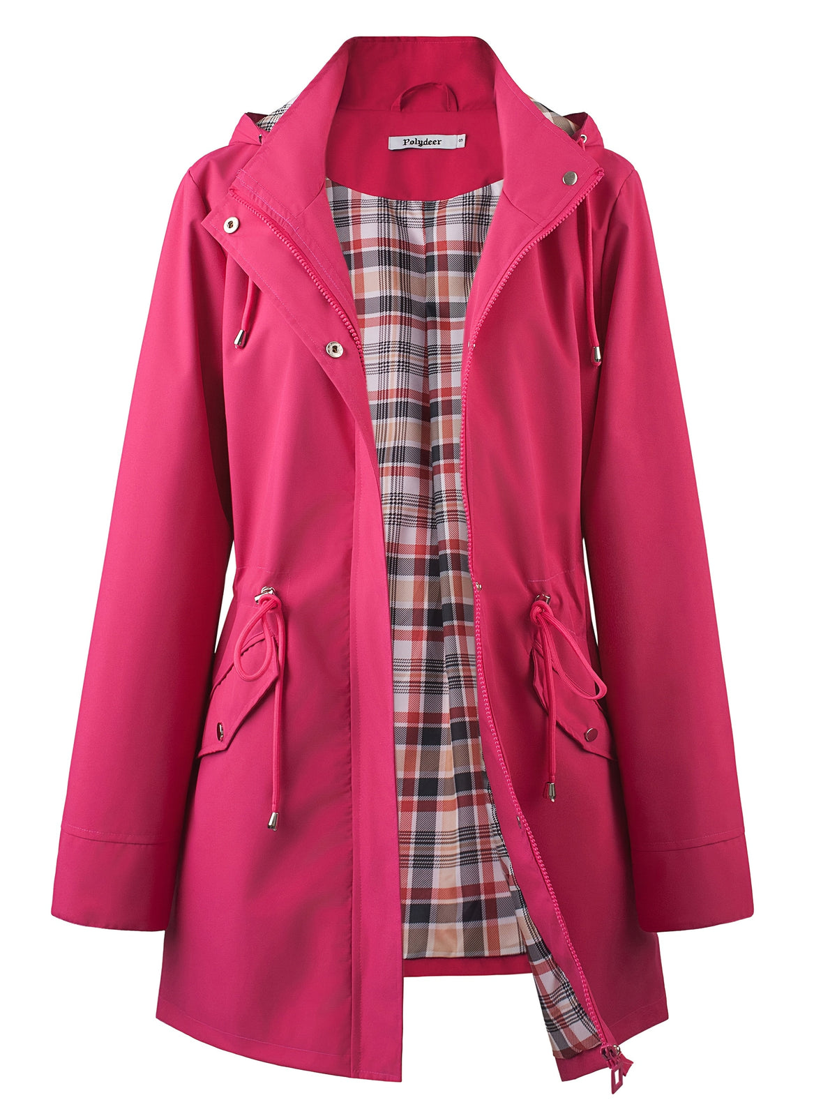 Eefje | Damen Winterjacke mit Kapuze und Kordelzug, Taillengürtel