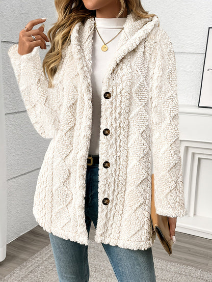 Edwina | Winterjacke für Damen, oversized mit Zopfmuster