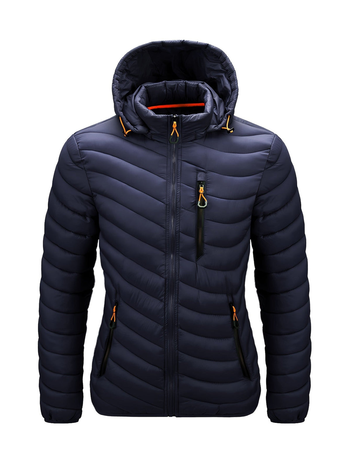Cillian | Herren Steppjacke mit Kapuze und Stehkragen, Winterjacke