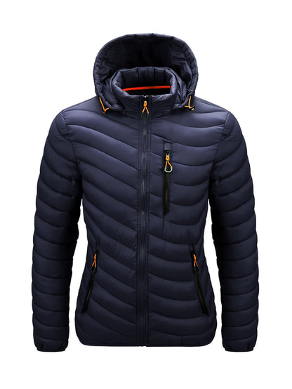 Cillian | Herren Steppjacke mit Kapuze und Stehkragen, Winterjacke
