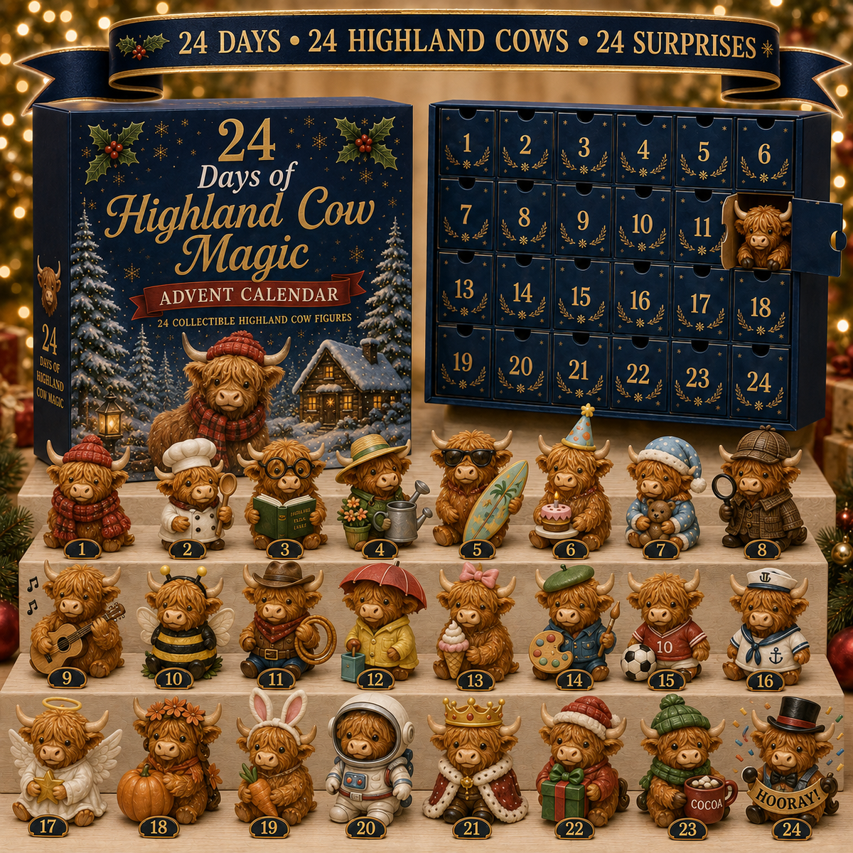 Lenora | Adventskalender Weihnachtsgeschenke Hochlandrind Figuren