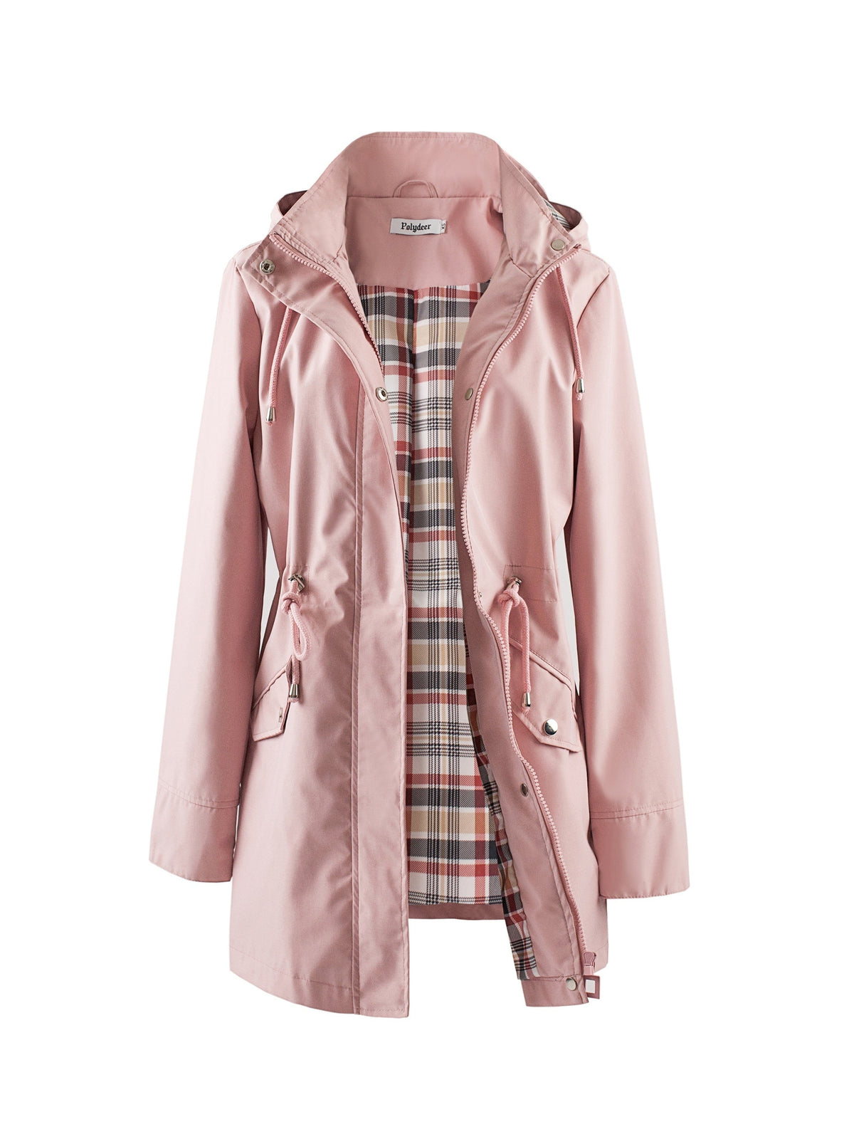 Eefje | Damen Winterjacke mit Kapuze und Kordelzug, Taillengürtel
