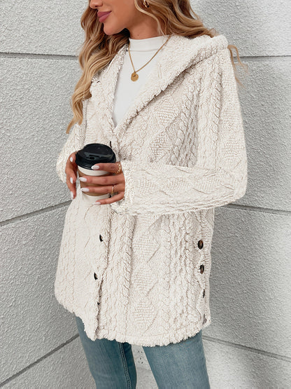 Edwina | Winterjacke für Damen, oversized mit Zopfmuster