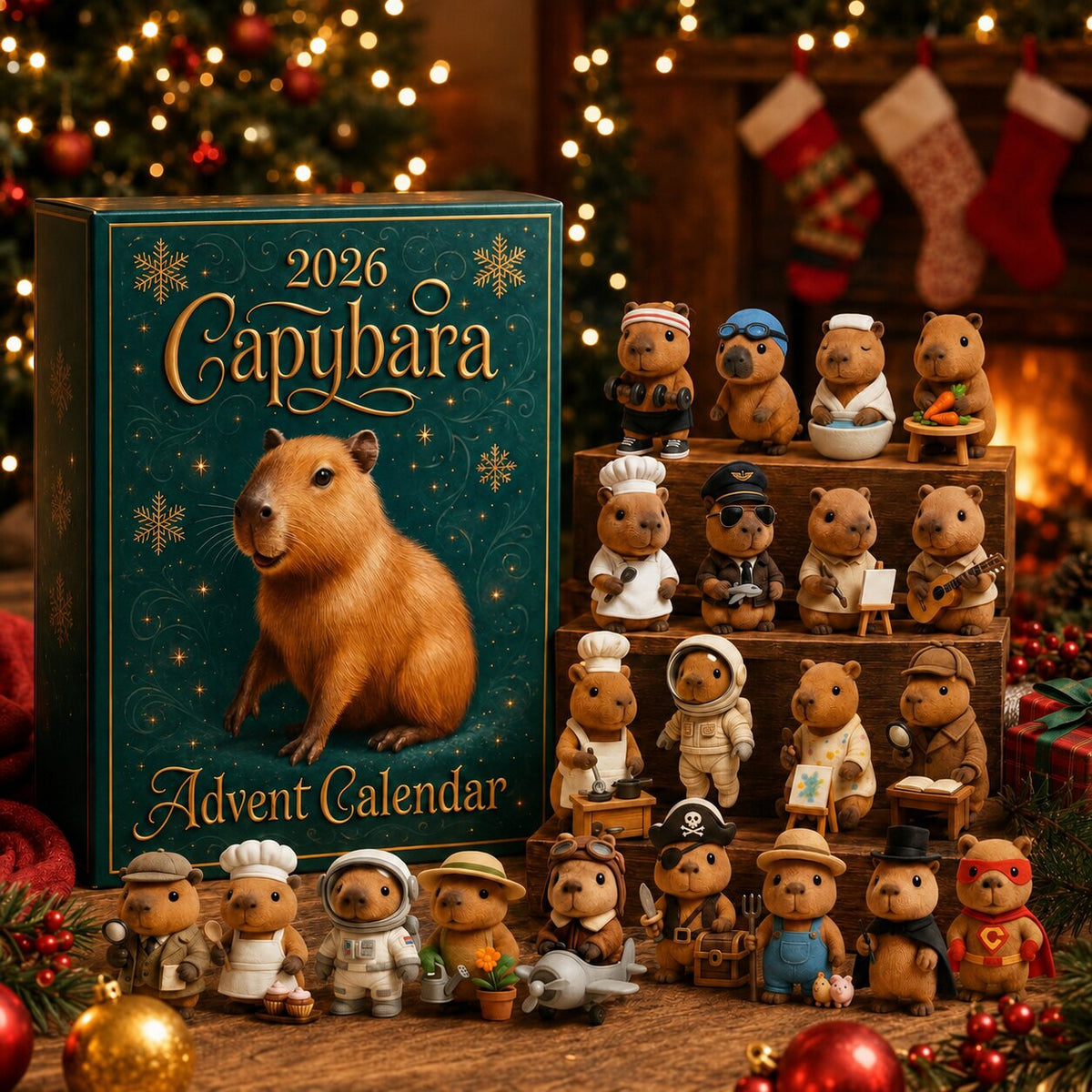 Hiltje | Adventskalender Weihnachtsgeschenke Capybara 24 Türchen