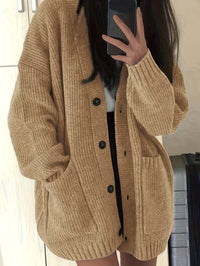 Selma | Grobstrick Oversized Cardigan mit Knopfleiste für Damen