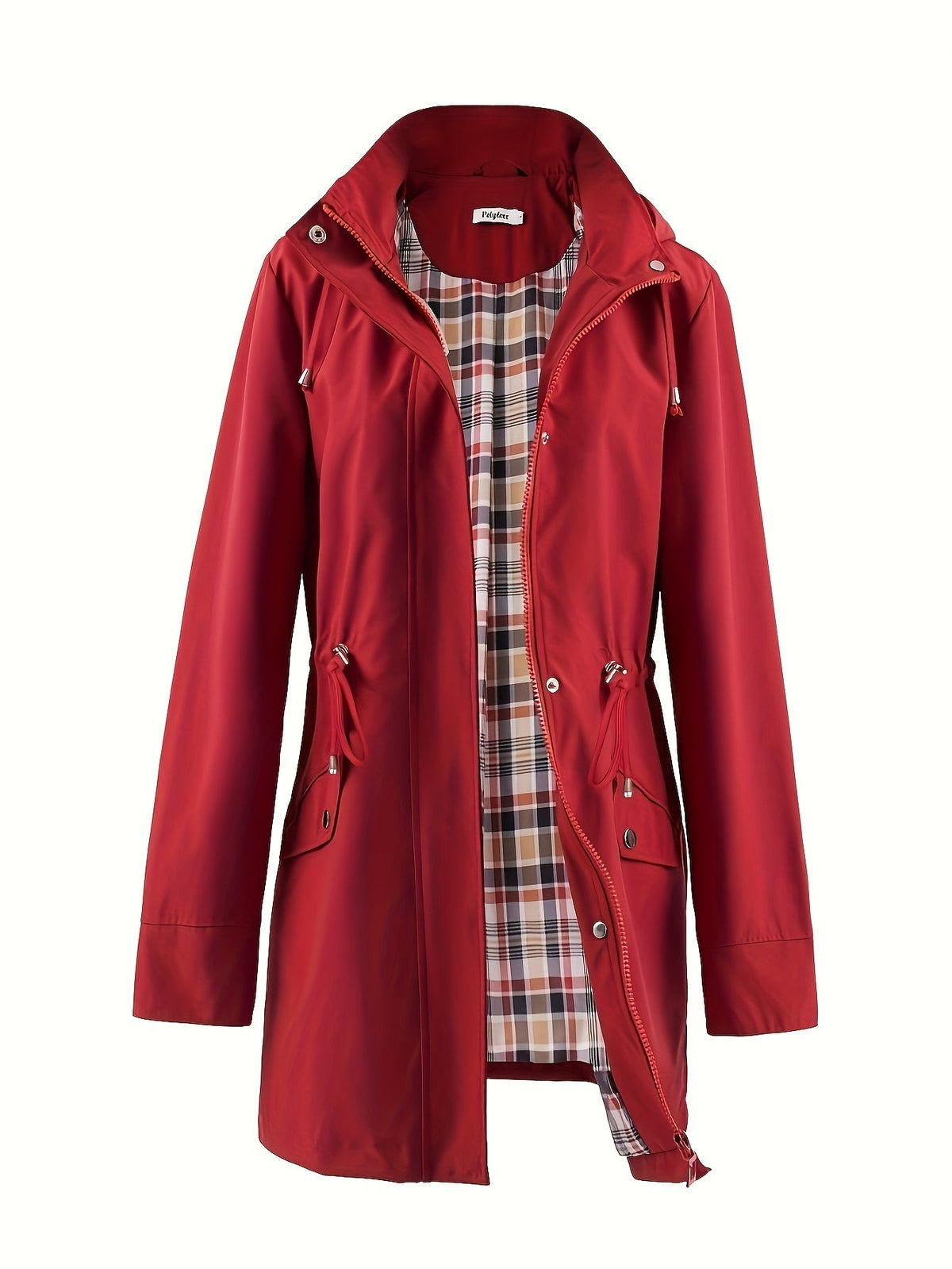 Eefje | Damen Winterjacke mit Kapuze und Kordelzug, Taillengürtel