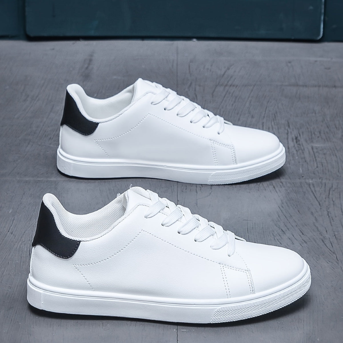 Damien | Herren Sneaker mit Schnürung und Blockabsatz, White