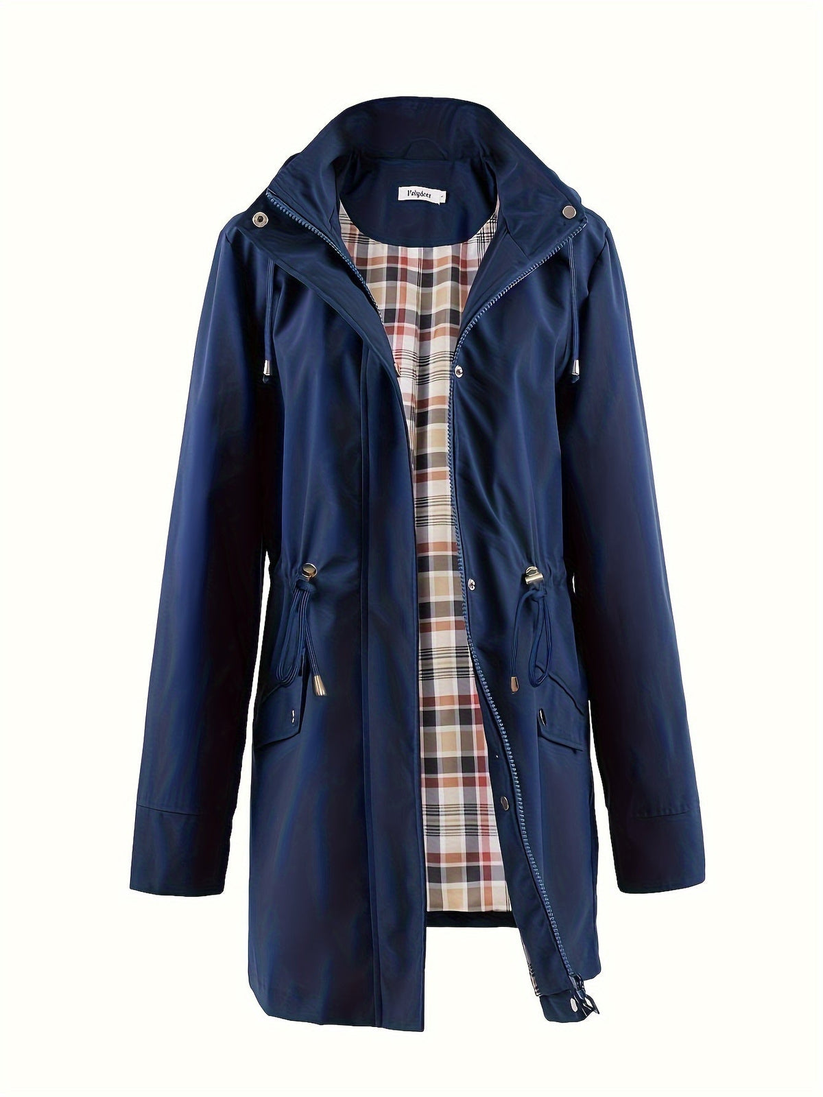 Eefje | Damen Winterjacke mit Kapuze und Kordelzug, Taillengürtel