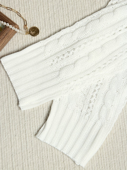 Mirela | Damen Zopfmuster Cardigan mit Knopfleiste, Grau