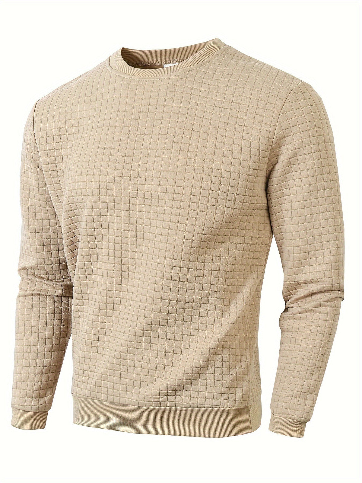 Alfred | Herren Strukturierter Karo Sweatshirt Langarm