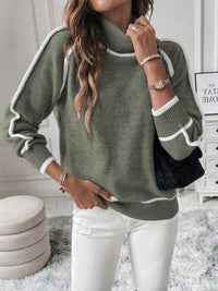 Tessa | Gerippter Rollkragen Strickpullover für Damen