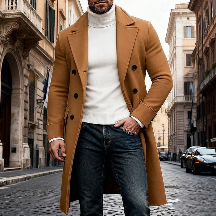 Arthur | Doppelreihiger Wintermantel mit Reverskragen und Taschen für Herren