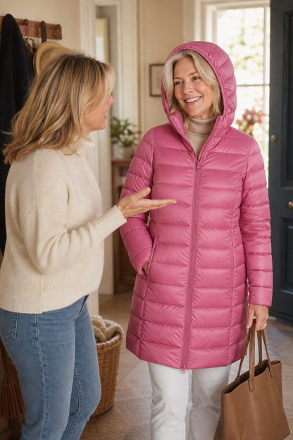 Mieke | Winterjacke Damen Steppjacke mit abnehmbarer Kapuze