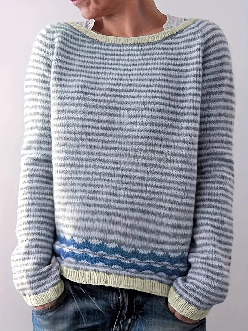 Fritzi | Damen Streifenpullover mit Rollkragen Winter