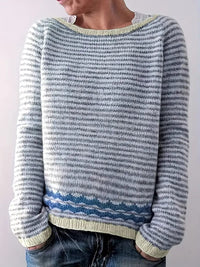 Fritzi | Damen Streifenpullover mit Rollkragen Winter