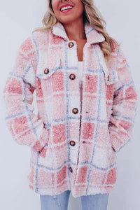 Svea | Karierte Strickjacke mit Knopfleiste für Damen
