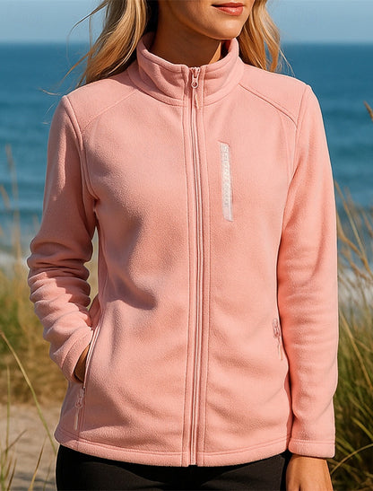 Femke | Winterjacke Damen Fleece Stehkragen Reißverschluss