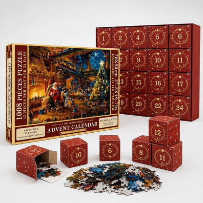 Finnja Adventskalender Weihnachtsgeschenke – 1008 Teile Puzzle