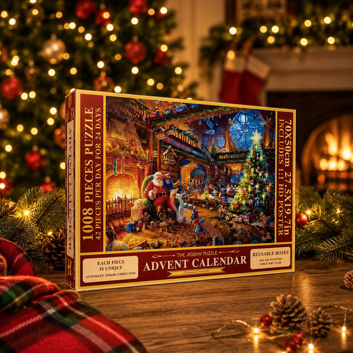 Finnja Adventskalender Weihnachtsgeschenke – 1008 Teile Puzzle
