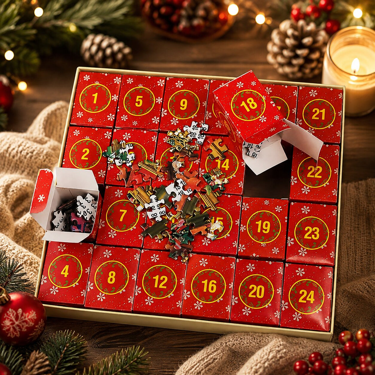 Finnja Adventskalender Weihnachtsgeschenke – 1008 Teile Puzzle