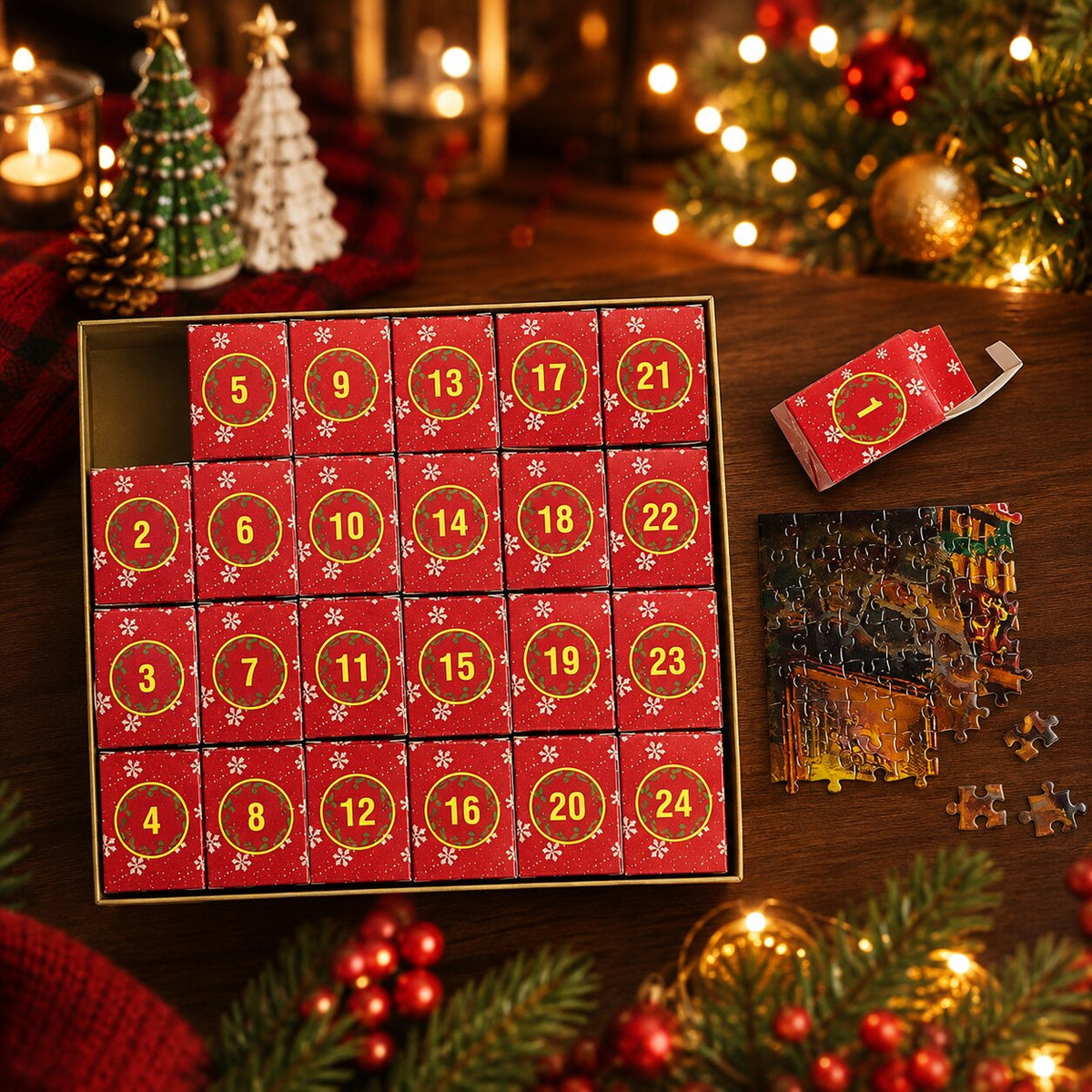 Finnja Adventskalender Weihnachtsgeschenke – 1008 Teile Puzzle