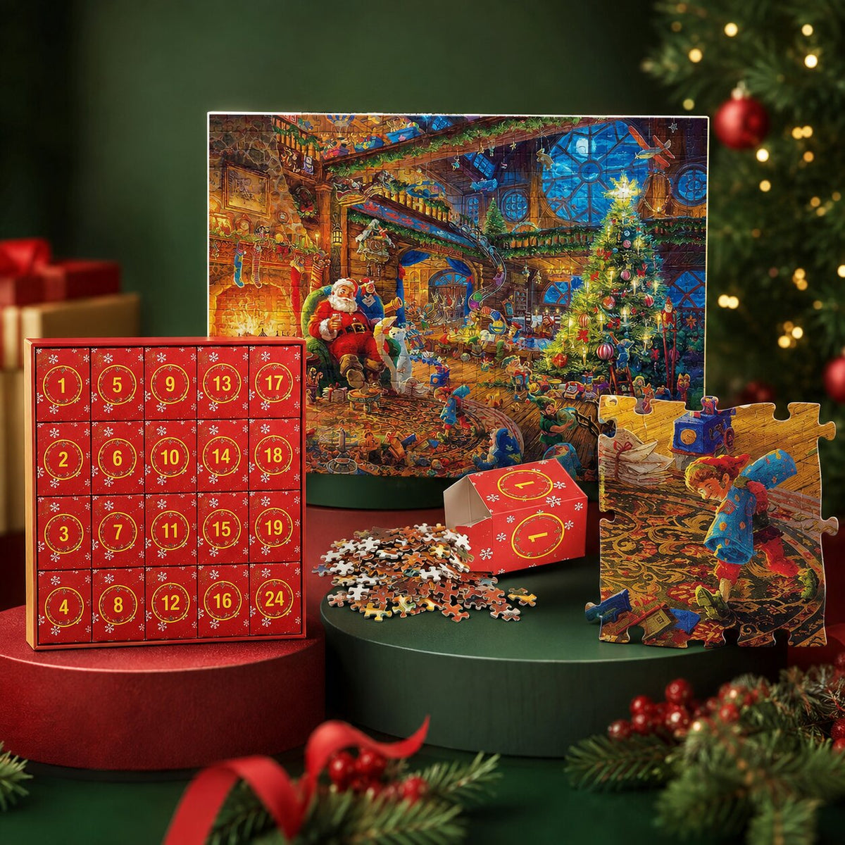 Finnja Adventskalender Weihnachtsgeschenke – 1008 Teile Puzzle