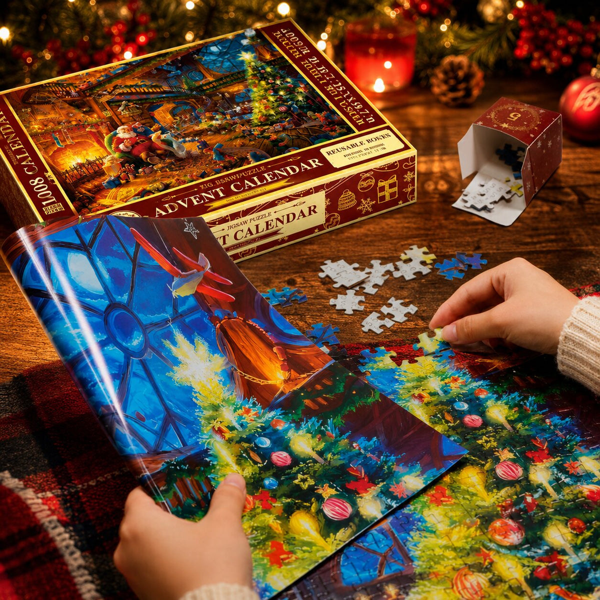 Finnja Adventskalender Weihnachtsgeschenke – 1008 Teile Puzzle